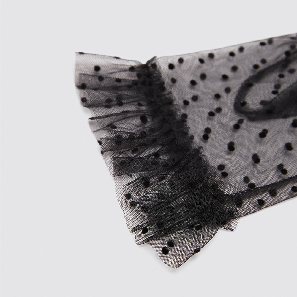 SOLD ZARA Special Edition Dotted Mesh Gloves - Picture 3 of 5
